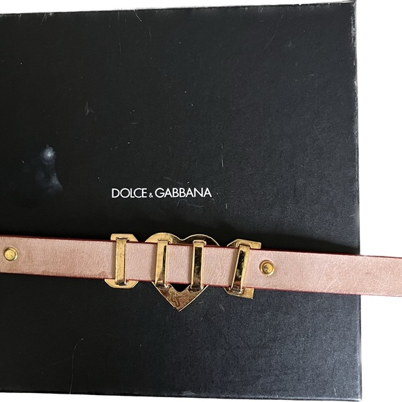 Authentic Dolce & Gabbana red snakeskin & leather choker or bracelet. - Picture 6 of 9